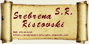 Srebrena Ristovski vizit kartica